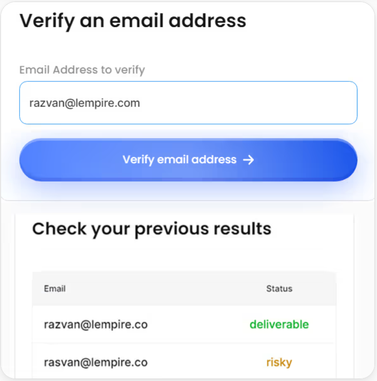 lemlist email verify