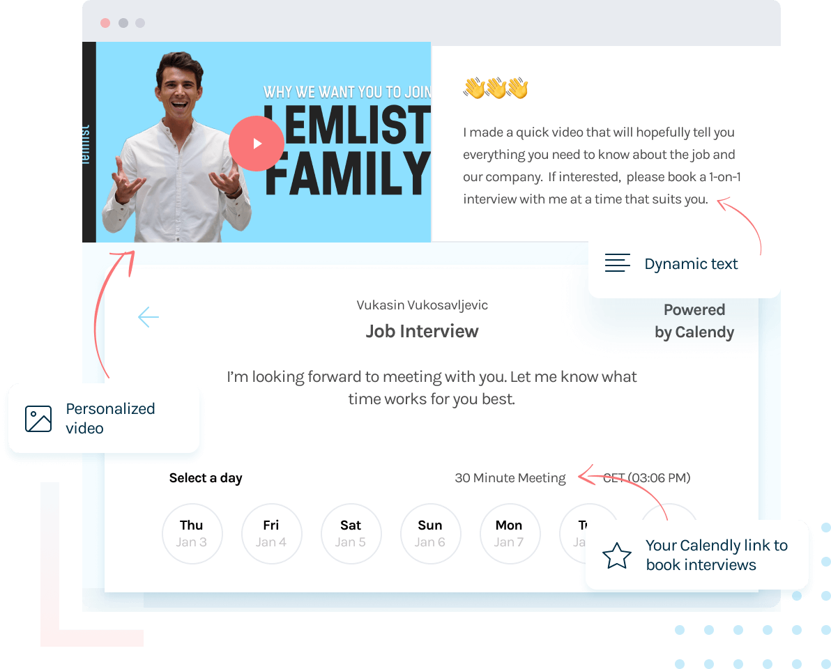 lemlist dynamic landing page