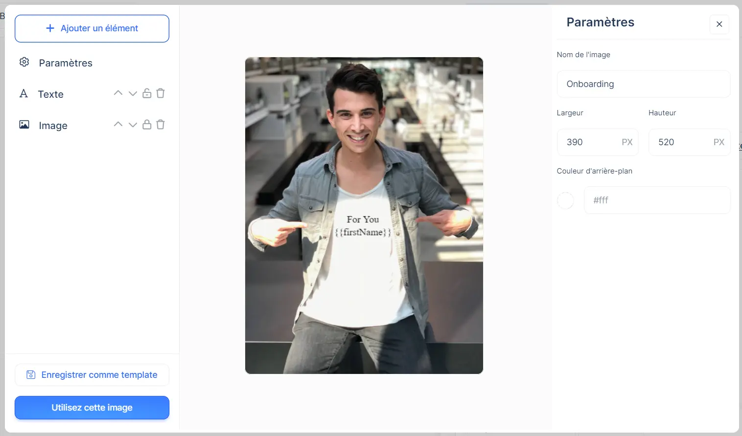 modifier image lemlist